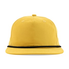 Armycrew 5 Panel Water Resistant and UPF 50+ Golfer's Choice Snapback Cap - Biscuit Black