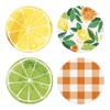 Unique 16468 Drink Coasters-Citrus Fruit Summer Party-8 Count (Pack of 1), Multicolour