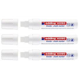 Edding Pack of 3 White Liquid Chalk Marker Pens 4-15mm 4090