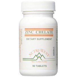 NutriWest, Zinc Chelate 16 mg 90 tablets                                                                                                              