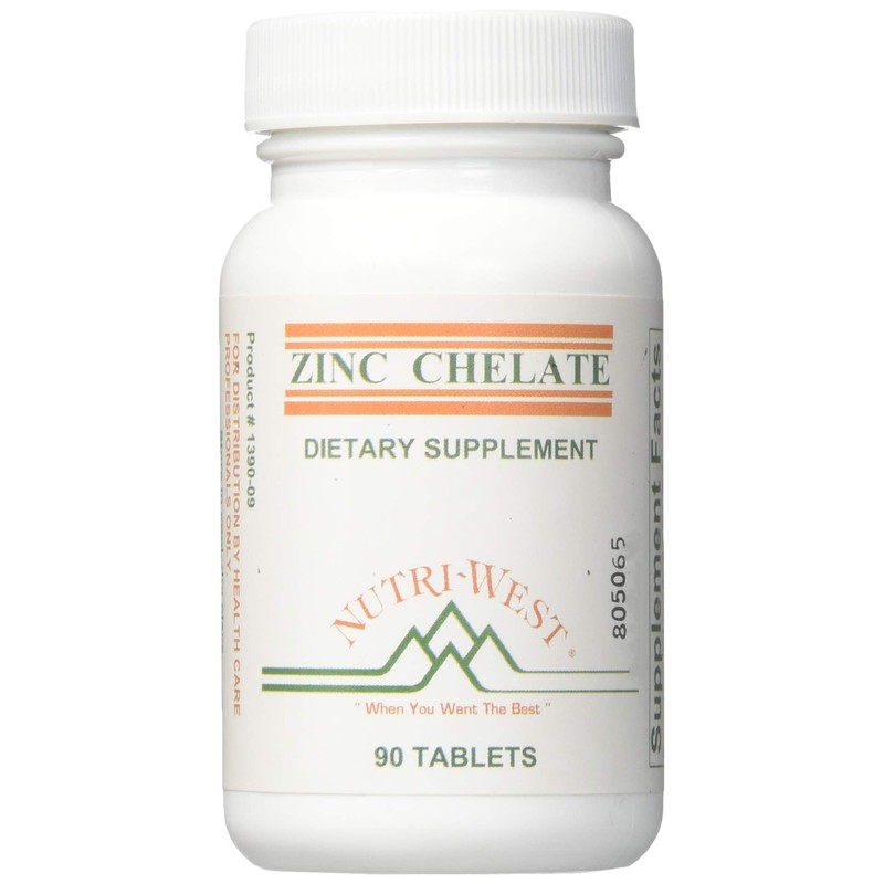 NutriWest, Zinc Chelate 16 mg 90 tablets