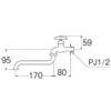 SANEI JA10J-13 [Universal Faucet] Nominal 13 with POS Pipe Length