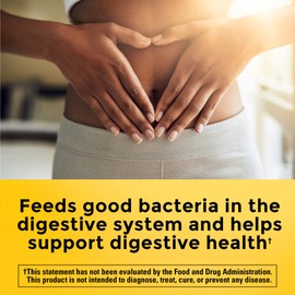 Nature Made Prebiotic Fiber Powder, Taste Free & Sugar Free Plant Based Vegetarian Prebiotic Fiber Drink Mix for Digestive System Support, 9.87 oz, 70 Day Supply