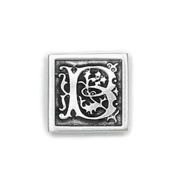 Letter " B " Initial Pin - Gift Packaged - Magnetic Back Closure No holes in Clothes - Handcrafted Pewter Made in USA - Antique Finished
