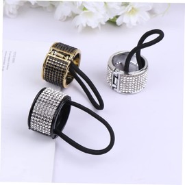 TOVINANNA 3sets Simple Hair Rope Fashion Hair Ties Rhinestone Design for Ponytail 3pcs*3