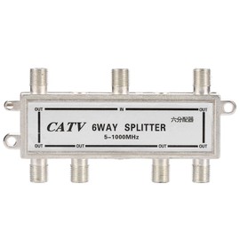 6 Way Splitter, Bidirectional Digital Coax Cable Splitter, 51000 MHz Coaxial Antenna Splitter