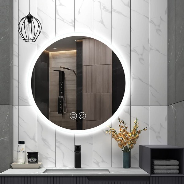 Panana LED Bathroom Mirror 32inch with Lights, Adjustable 3000K/4500K/6000K Lights,