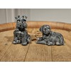 Generisch Schnauzer Dog Figurine Decoration in Grey, Home Decoration, Dog
