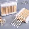 WOLMIK Cotton Buds Pack of 200 Bamboo with Wooden Handles