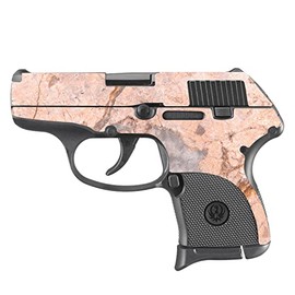 MightySkins Glossy Glitter Skin Compatible with Ruger LCP 380 - Blush Marble | Protective, Durable High-Gloss Glitter Finish | Easy to Apply and Change Styles | Made in The USA