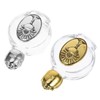 OHPHCALL Small Embossed Holy Water Bottles Refillable Catholic Blessing Water