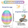 3PCS 3D Printed Snake in Egg, 3D Printed Dragon Egg