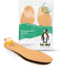 Biped Z1724 leather insoles with activated carbon, 3 pairs. - Brown - 38-39
