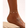 KELAIEN Anklets for Women Waterproof 14K Gold Plated Beach Ankle
