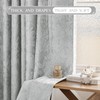 Beauoop Grey Floral Jacquard Blackout Curtains 96 Inches Long 2