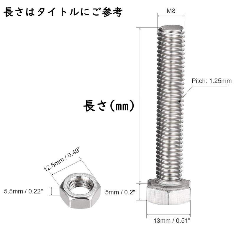 Edinstry Bolt Nuts 304 Stainless Steel Cap Head Screws 4pcs