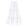 BTFBM Women 2025 Spring Color Long Skirts Casual Elastic High
