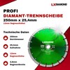 LXDIAMOND Diamond Cutting Disc 250 mm x 25.4 mm -