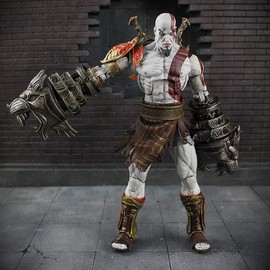 God of War Figures, Kratos Figure Statue 18cm/7inch Ultimate Kratos Figurine PVC Anime Game Character Model for Anime Fans