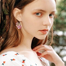 ONLYJUMP Acrylic Christmas Earrings for Women Cut Acrylic Animals Earrings Christmas Tree Green Caterpillar Sheep Dinosaur Earrings Funny Jewelry (Gingerbread Man)