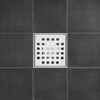SereneDrains 304 Stainless Steel 4 Inch Square Polished Chrome Shower