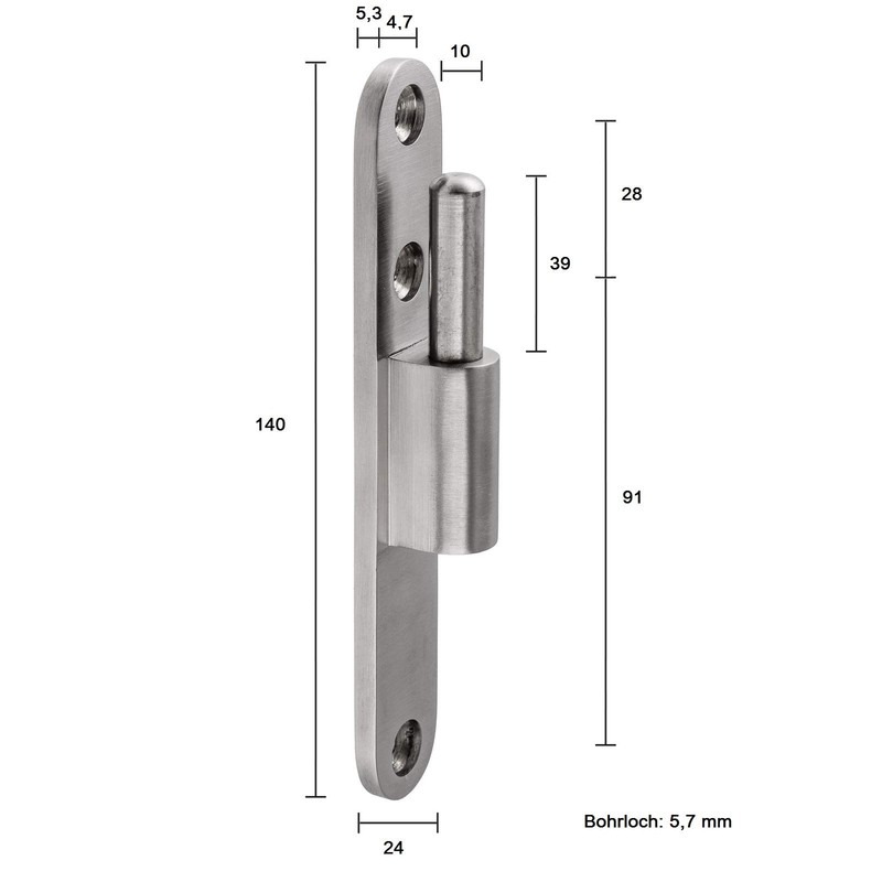 Special Screw-On Frame Part for Studio Hinges for Glass Door