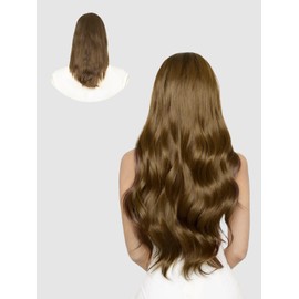 Loveline Clip in Hair Extensions Real Human Hair, 100% Remy Human Hair Extensions Clip Ins for Women, 7Pcs 22Inch 120g, Chocolate Brown