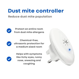 Dust Mite Controller for AsthmaAllergies and Eczema, White
