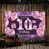 PAKBOOM Happy 10th Birthday Banner Backdrop - 10 Birthday Party