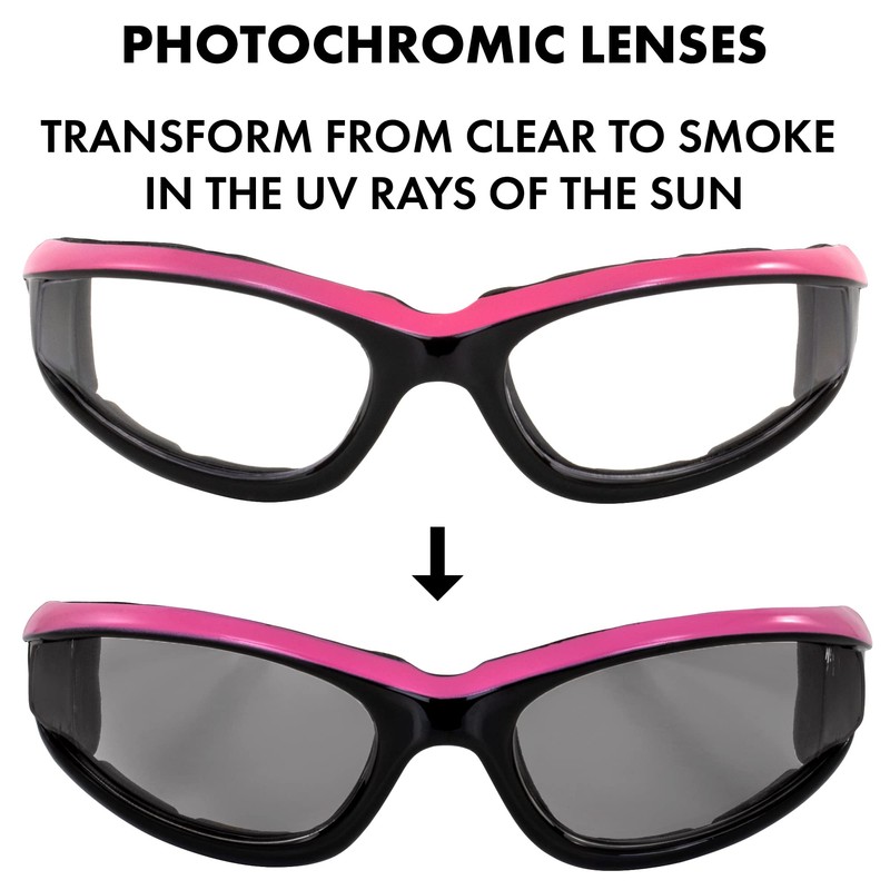 Global Vision Eyewear Hawkeye-24 Padded Riding Glasses with Dual Color