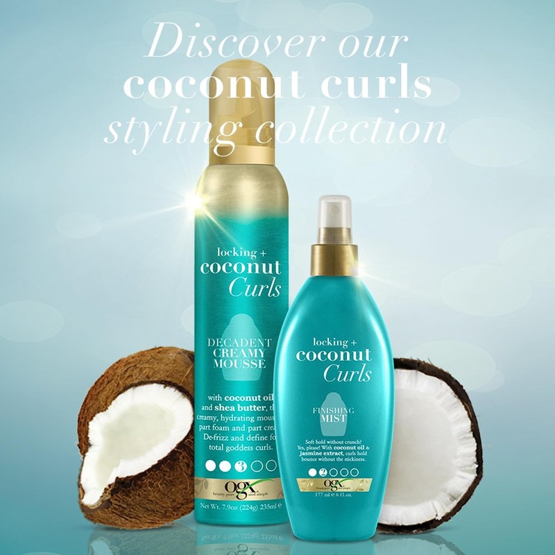 OGX OGX Locking + Coconut Curls Decadent Creamy Mousse, 7.9