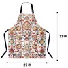 BGBDEIA Geometric Floral Pattern Chefs Apron, Cooking and Baking Apron