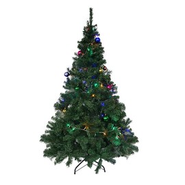 EraSpooky 7 Ft Artificial Christmas Tree for holiday Home Decoration, Premium Xmas Trees with Metal Stand & 12 Balls, Easy Assembly