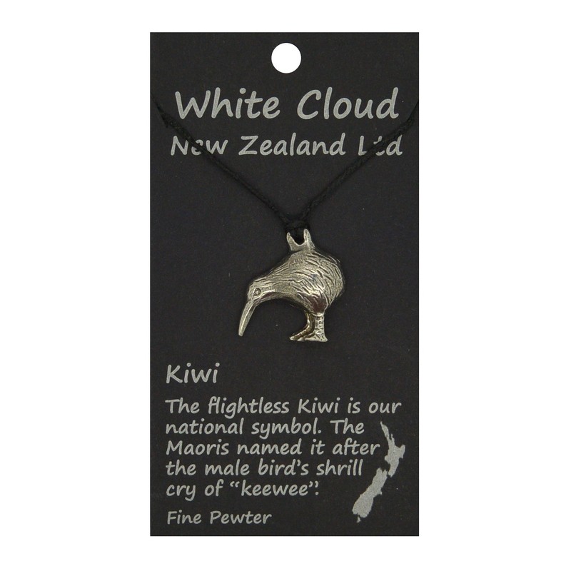 White Cloud Kiwi New Zealand Pendant Hand Cast by William