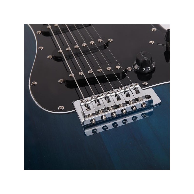 Glarry GST Stylish Electric Guitar Kit with Black Pickguard Dark