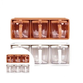 Choice Seasoning Set 3P Spice Jar Set Condiment Jar Set Spice Jar Set White