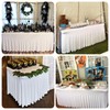 Besutolife White Spandex Tablecloths Wedding Table Skirt for Rectangle Tables