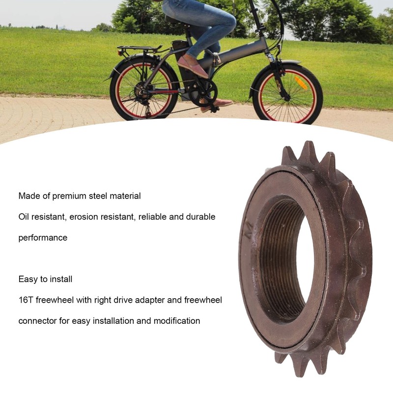 Bike Freewheel Adapter Set Steel 16T Freewheel Right Drive Adapter