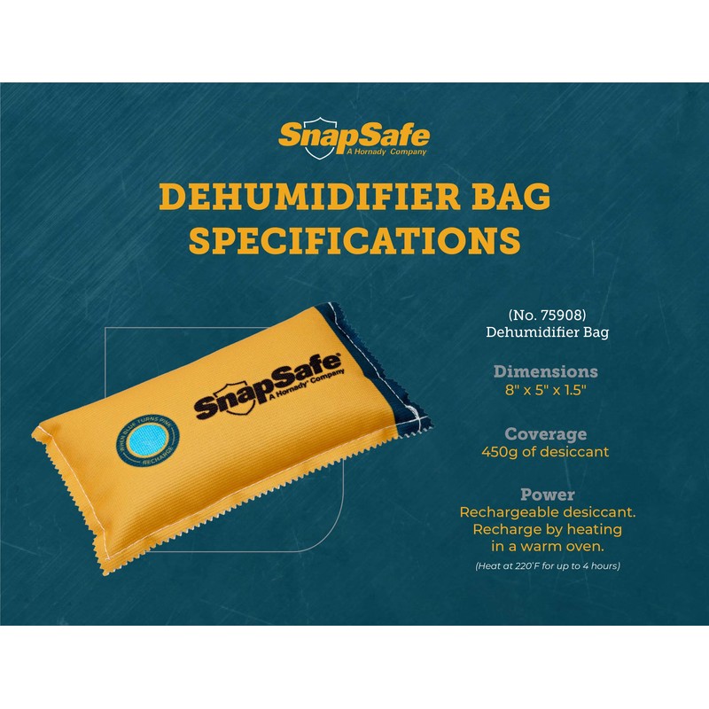 SnapSafe Reusable Dehumidifier Bag 450G, 75908 - Portable, Easy to