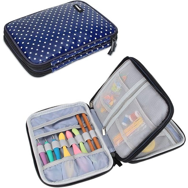 Damero Crochet Hook Case, Travel Storage Bag Organiser for Swing