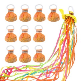 10 Pieces Throw Streamers Party Poppers Colorful Hand Held Party Streamers Confetti Magic Hand Held Throwing Streamer for Birthday Wedding Graduation Party(Random color)