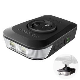 RAVEMEN FR1100SE Bicycle Light, 1,100 Lumens, Headlight, For Night Driving, Cyclone Mounting, Compatible with Garmin/Wahoo/Bryton, etc., Cyclone Charging, USB-C Rapid Charging, Auto On/Off, Long