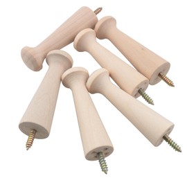 ZCZQC 6PCS Solid Wood Entrance Door Hanging Hooks Storage Shelf Clothes Hat Hanger Wall Wooden Towels Jackets Keys Belts Handbags Jewelry