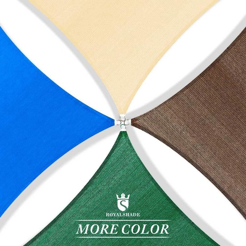 Royal Shade 8' x 12' Beige Rectangle Sun Shade Sail