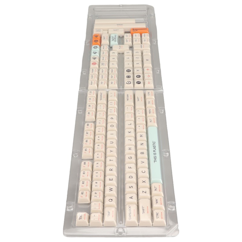 Keyboard Keycaps Orange Blue Beige 128 Keys PBT Theme XDA