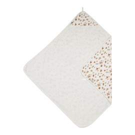 Meyco Stains Hooded Towel Baby Bath Towel (Baby Bathrobe Made of 100% Cotton, Quick Drying, Size: 90 x 90 cm, Baby Towel Hood), Neutral