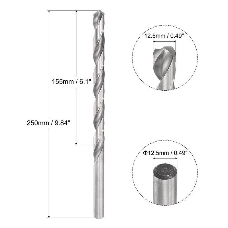 sourcing map 1 Piece Twist Drill Bit High-Speed Steel Extra