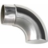 Stainless Steel Round Wall Return End Connects 2" OD Tube/Pipe