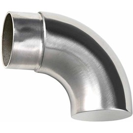 Stainless Steel Round Wall Return End Connects 2" OD Tube/Pipe Hand Rail for Cable Railing Deck