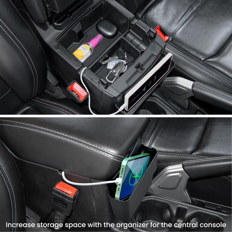 4PCS Upgraded Center Console Organizer for Jeep Wrangler JL JLU